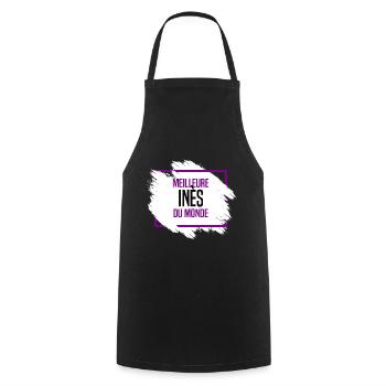 Inès - Tablier de cuisine - noir - Devant - AI Model Male 185 dark (185cm)