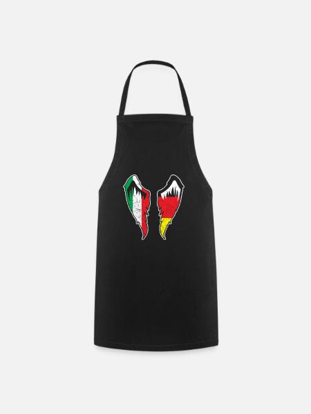 Italien und Deutschland - Kochschürze - Schwarz