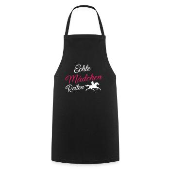 Real girls ride! - Cooking Apron - black - Front - AI Model Male 185 dark (185cm)