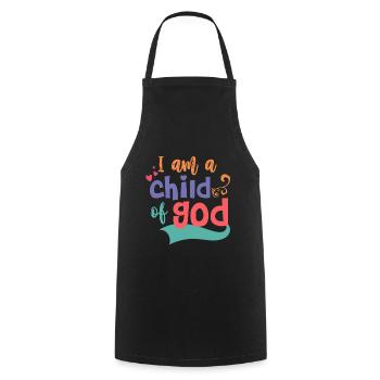 Child of God, Child of God, Christian Children - Cooking Apron - black - Front - AI Model Male 185 dark (185cm)