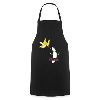 Censored Zensiert Banane - Kochschürze - Schwarz - Vorne - AI Model Male 185 dark (185cm)
