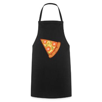 Pizza - Lieblingsessen - Kochschürze - Schwarz - Vorne - AI Model Male 185 dark (185cm)