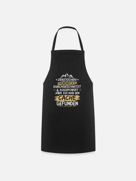 Zerstochen verdreckt durchgeschwitzt - Kochschürze - Schwarz