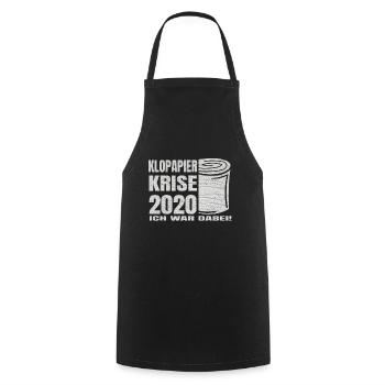 Klopapierkrise 2020 - Ich war dabei! - Kochschürze - Schwarz - Vorne - AI Model Male 185 dark (185cm)