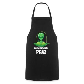 Alien Ufo Alien Aliens Area 51 - Cooking Apron - black - Front - AI Model Male 185 dark (185cm)