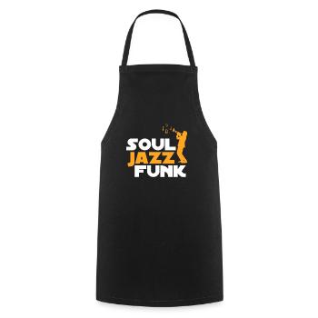 Soul jazz funk - Tablier de cuisine - noir - Devant - AI Model Male 185 dark (185cm)