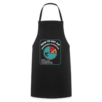 How To Get An Engineers Attention - Cooking Apron - black - Front - AI Model Male 185 dark (185cm)