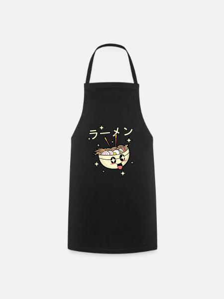 Ramen Kawaii Anime Japon Noodles Shirt Ramen Bowl - Tablier de cuisine - noir