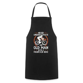 Mountain bike MTB mountain biker gift - Cooking Apron - black - Front - AI Model Male 185 dark (185cm)