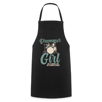 Drums Drummer Gift Drummer Girl - Tablier de cuisine - noir - Devant - AI Model Male 185 dark (185cm)