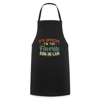 Gendre cadeau anniversaire drôle cadeaux - Tablier de cuisine - noir - Devant - AI Model Male 185 dark (185cm)