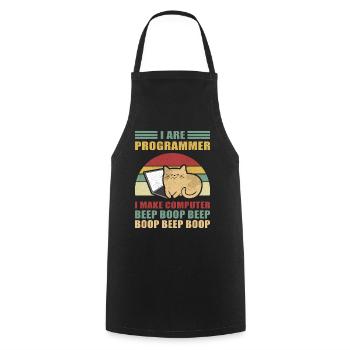 Programmer Gift Admin Computer Computer Computer Scientist - Cooking Apron - black - Front - AI Model Male 185 dark (185cm)