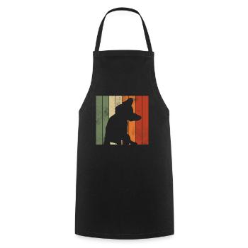 French Bulldog Gift French Bulldog - Cooking Apron - black - Front - AI Model Male 185 dark (185cm)