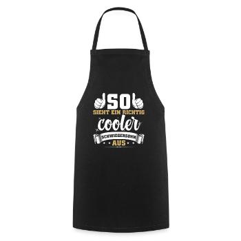 Son in law gift sons in law gift idea - Cooking Apron - black - Front - AI Model Male 185 dark (185cm)