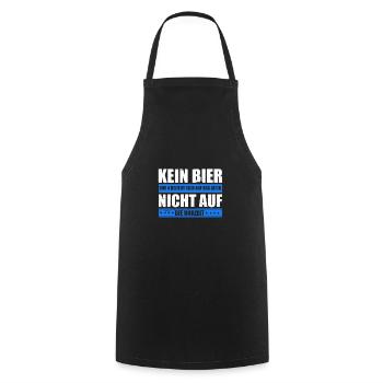 Kein Bier vor 4 - Kochschürze - Schwarz - Vorne - AI Model Male 185 dark (185cm)