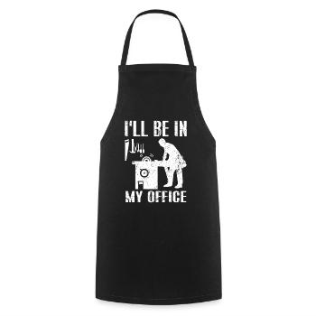 I'll Be In My Office Craftsman Screwdriver Workshop - Cooking Apron - black - Front - AI Model Male 185 dark (185cm)