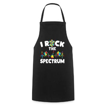 I Rock Support Autism Awareness Autistes - Tablier de cuisine - noir - Devant - AI Model Male 185 dark (185cm)