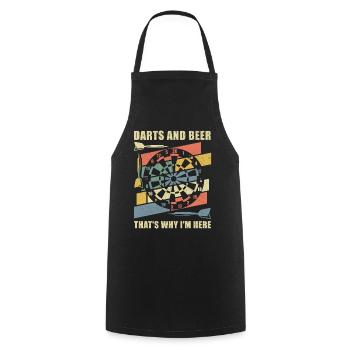 Darts darts darts dart player gift dart board - Cooking Apron - black - Front - AI Model Male 185 dark (185cm)