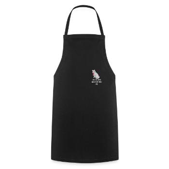 Cats And Wine Make Everything Fine - Cooking Apron - black - Front - AI Model Male 185 dark (185cm)