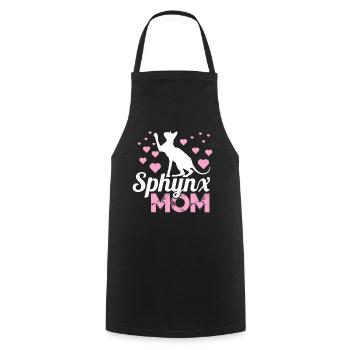 Sphynx Cat Gifts for Sphynx Cat Owner - Cooking Apron - black - Front - AI Model Male 185 dark (185cm)