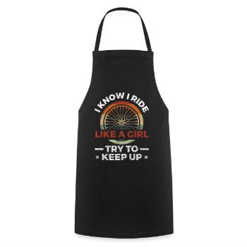 MTB and Mountain Bike Gifts - Cooking Apron - black - Front - AI Model Male 185 dark (185cm)