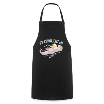 Otter Geschenk mit Süße Otter - Kochschürze - Schwarz - Vorne - AI Model Male 185 dark (185cm)