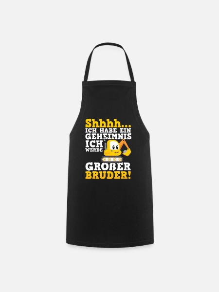 Großer Bruder Bagger - Kochschürze - Schwarz