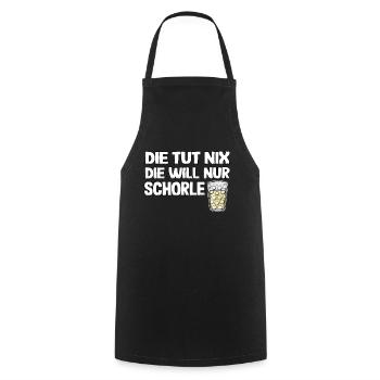 Pfälzerin Weinschorle Schorle Lustig Geschenk - Kochschürze - Schwarz - Vorne - AI Model Male 185 dark (185cm)
