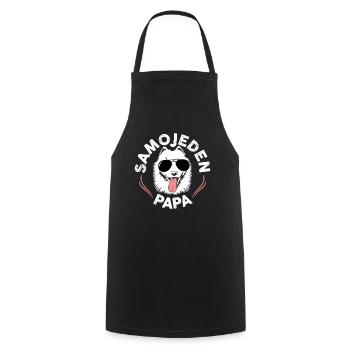 Samojede Samojeden Papa Samojedenhunde Geschenk - Kochschürze - Schwarz - Vorne - AI Model Male 185 dark (185cm)