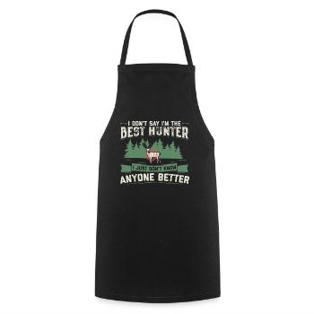 Hunter Hunting | Hunting Hunter Hunting Happiness Gift - Cooking Apron - black - Front - AI Model Male 185 dark (185cm)