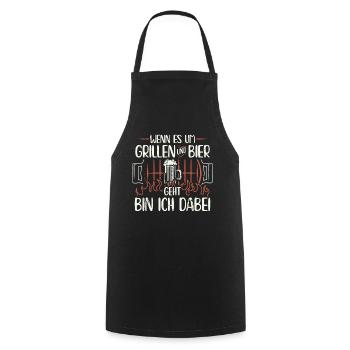 Grillen BBQ Griller Grillsaison Grill Geschenk - Kochschürze - Schwarz - Vorne - AI Model Male 185 dark (185cm)