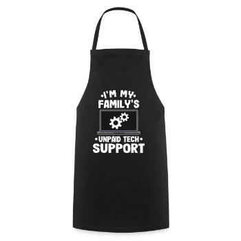 Informatiker Geschenk Lustig Programmierer EDV IT - Kochschürze - Schwarz - Vorne - AI Model Male 185 dark (185cm)