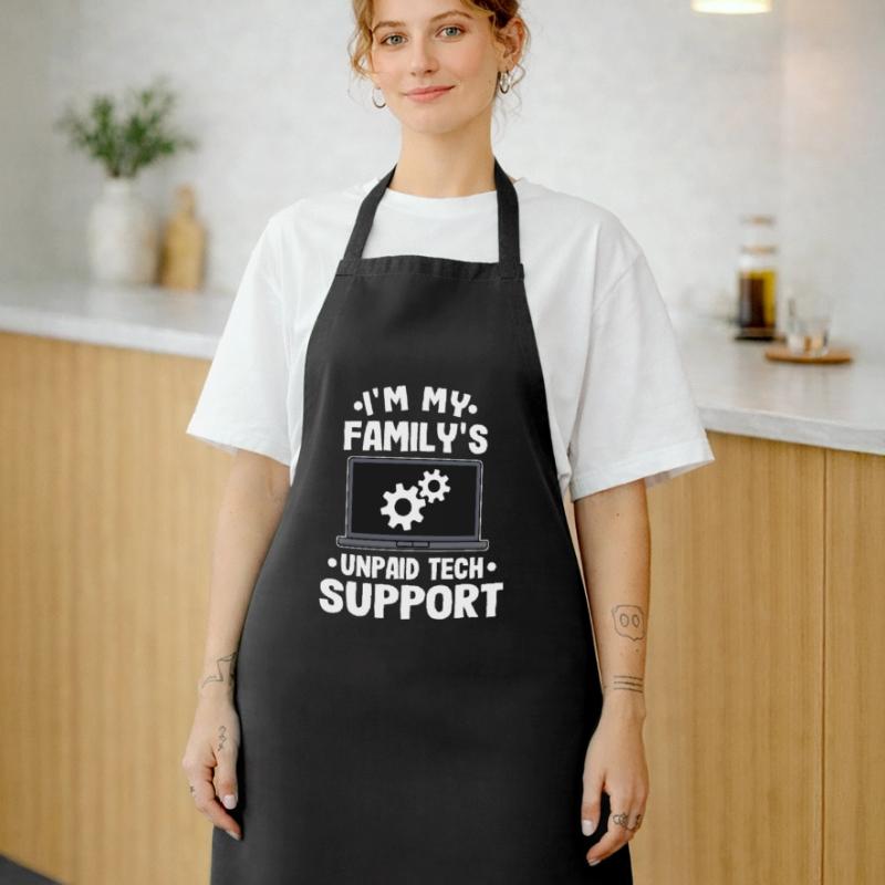 Unpaid Tech Support Funny Technical Support Gift Cooking Apron