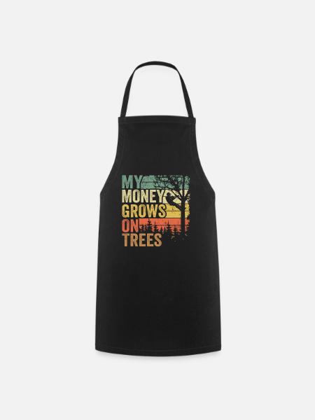 Baumpfleger Baumkletterer Geschenk Holzfäller - Kochschürze - Schwarz