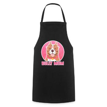 Maman intimidante | Cadeau de propriétaire de chien American Bully - Tablier de cuisine - noir - Devant - AI Model Male 185 dark (185cm)