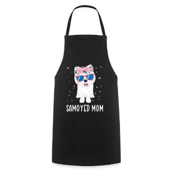 Samoyed Mama Samoyed Samoyed Dog Gift - Cooking Apron - black - Front - AI Model Male 185 dark (185cm)