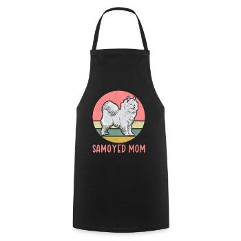 Cadeau de chien Samoyède propriétaire de chien maman Samoyède - Tablier de cuisine - noir - Devant - AI Model Male 185 dark (185cm)