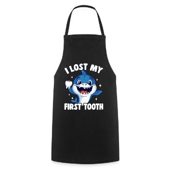 Erster Zahn Verloren Kind Geschenk Jungen Hai - Tablier de cuisine - noir - Devant - AI Model Male 185 dark (185cm)