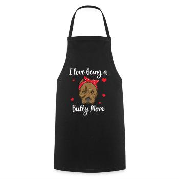 Cadeau de propriétaire de chien American Bully Mom - Tablier de cuisine - noir - Devant - AI Model Male 185 dark (185cm)