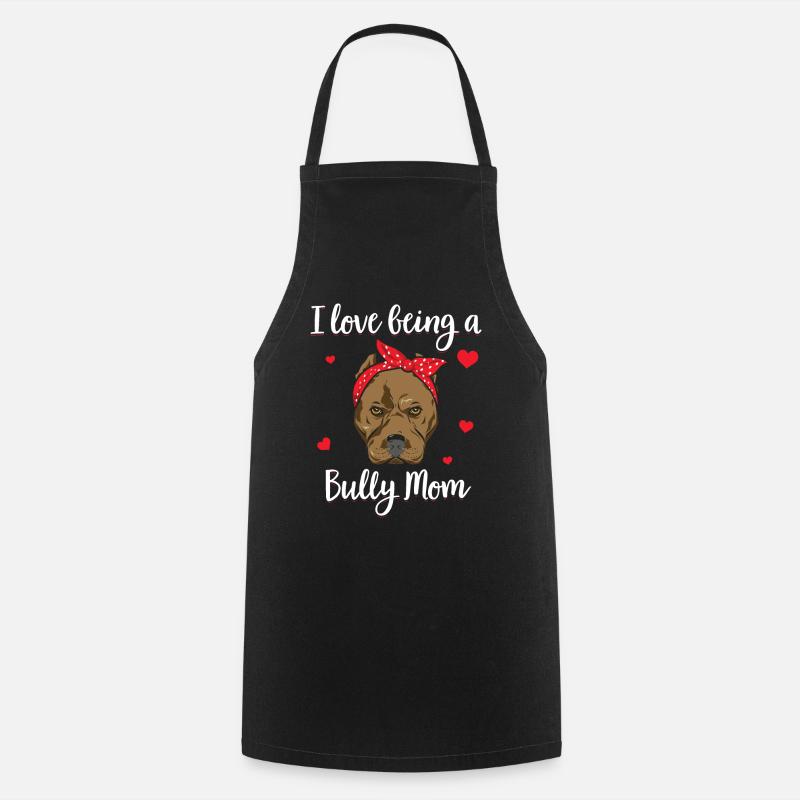 American Bully Mom Hundebesitzer Geschenk - Kochschürze - Schwarz