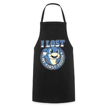 Erster Zahn Verloren Kind Geschenk Jungen Hai - Tablier de cuisine - noir - Devant - AI Model Male 185 dark (185cm)