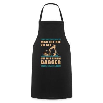 Baggerfahrer Baggerführer Baggern Bagger Geschenk - Kochschürze - Schwarz - Vorne - AI Model Male 185 dark (185cm)