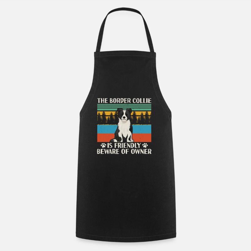 Border Collie Hunde Hundebesitzer Geschenk - Kochschürze - Schwarz