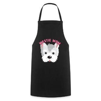 Westie Mom West Highland Terrier Cadeau - Tablier de cuisine - noir - Devant - AI Model Male 185 dark (185cm)