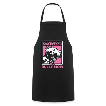 American Bully Mom Dog Owner Dog Gift - Cooking Apron - black - Front - AI Model Male 185 dark (185cm)