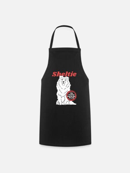 Sheltie Shetland Sheepdog chien cadeau - Tablier de cuisine - noir