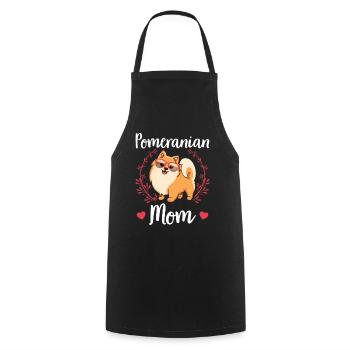 Zwergspitz Poméranien Maman Propriétaire de Chien Cadeau - Tablier de cuisine - noir - Devant - AI Model Male 185 dark (185cm)