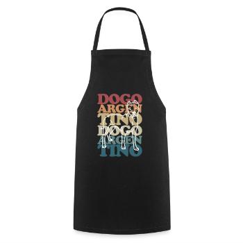Dogo Argentino Grand Cadeau Danois - Tablier de cuisine - noir - Devant - AI Model Male 185 dark (185cm)