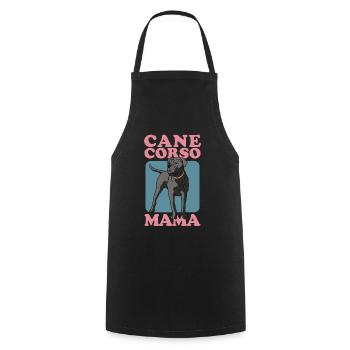 Cane Corso Mama Italiano Chien Maîtresse Cadeau - Tablier de cuisine - noir - Devant - AI Model Male 185 dark (185cm)
