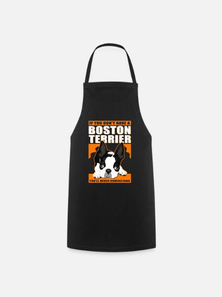 Boston Terrier Dog Dog Owner Regalo - Grembiule da cucina - nero
